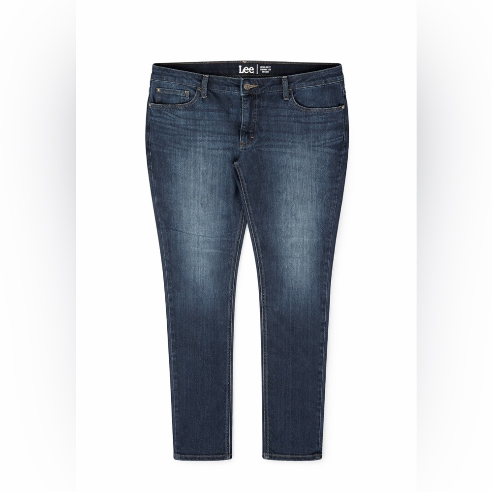 Women’s Lee Regular Fit Straight Leg Jeans – Mid Rise Dark Wash
